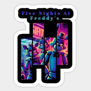 Five Nights At Freddy's Cyberpunk style Sticker
